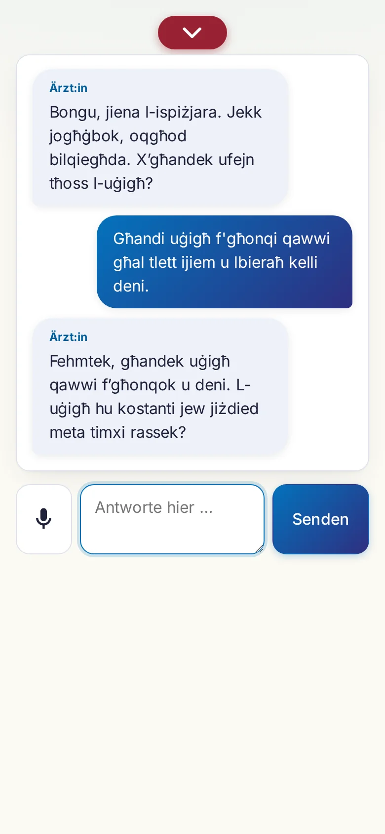 Handy: ein laufendes Gespräch mit Mikrofon-Eingabe.