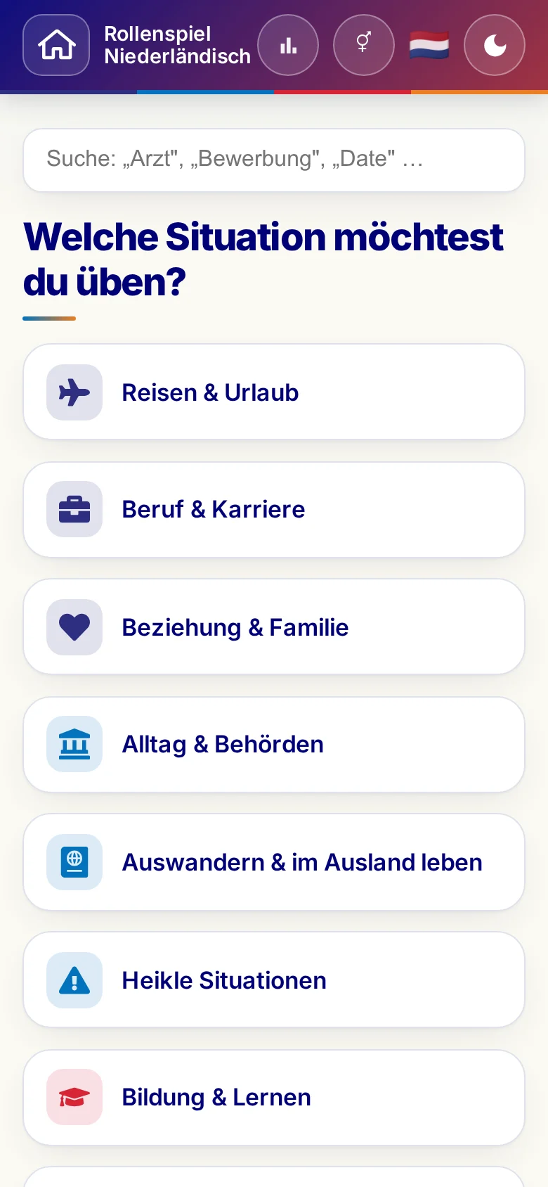 Handy: die Themenwelten der Rollenspiele.