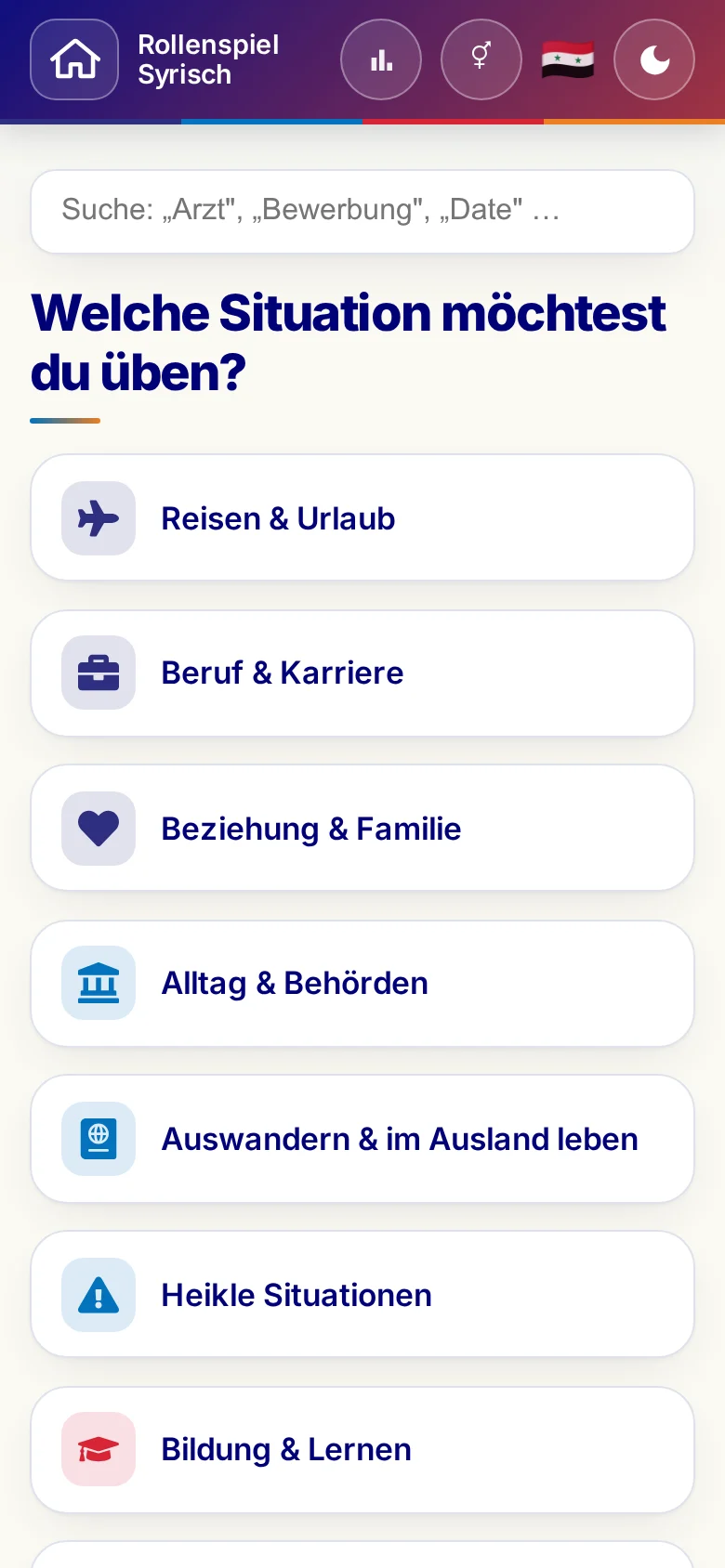 Handy: die Themenwelten der Rollenspiele.