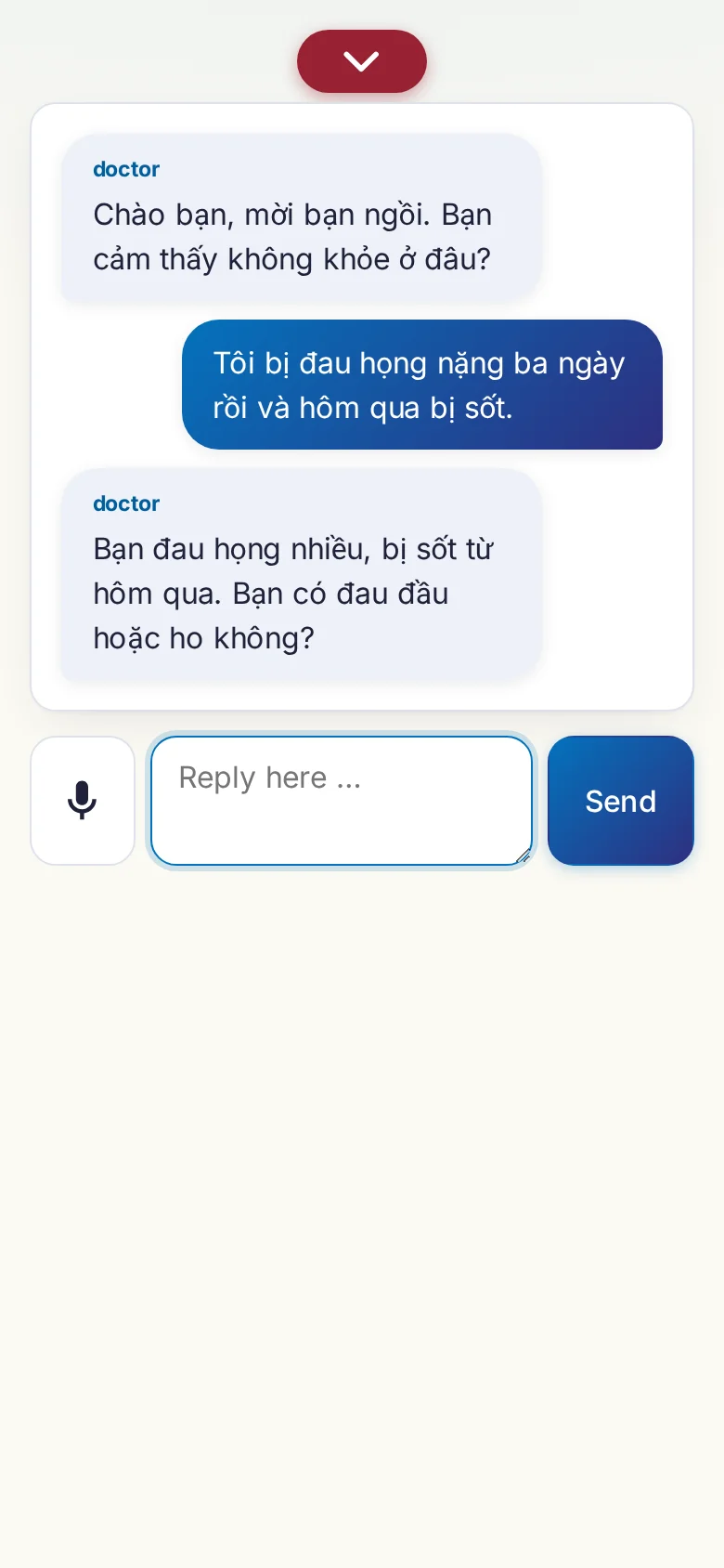 Phone: a conversation in progress with microphone input.