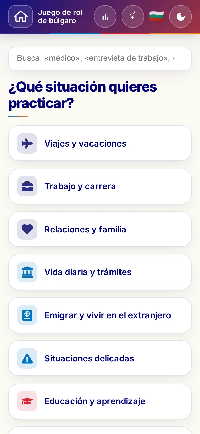 Móvil: los mundos temáticos de los juegos de rol.