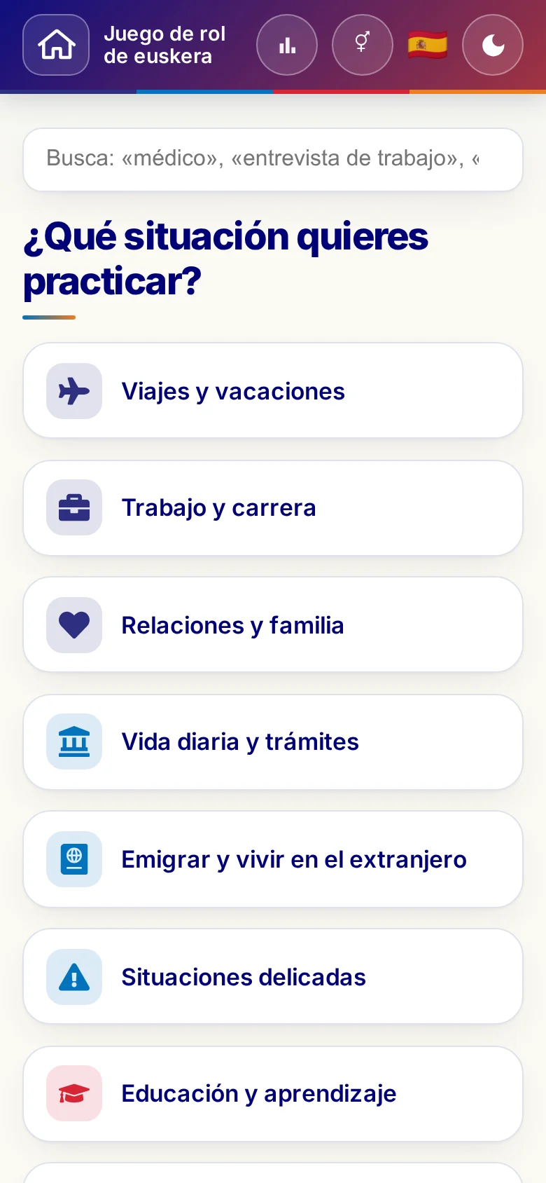 Móvil: los mundos temáticos de los juegos de rol.