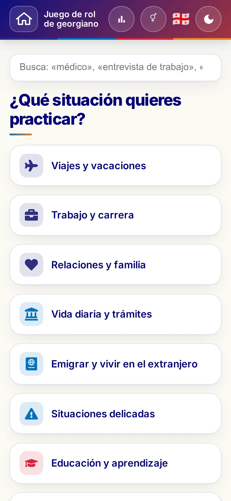 Móvil: los mundos temáticos de los juegos de rol.