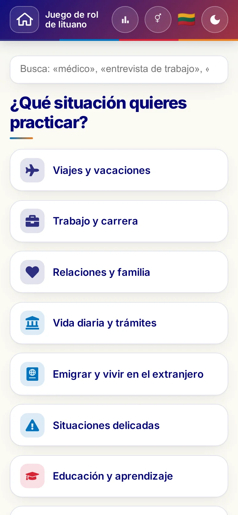Móvil: los mundos temáticos de los juegos de rol.