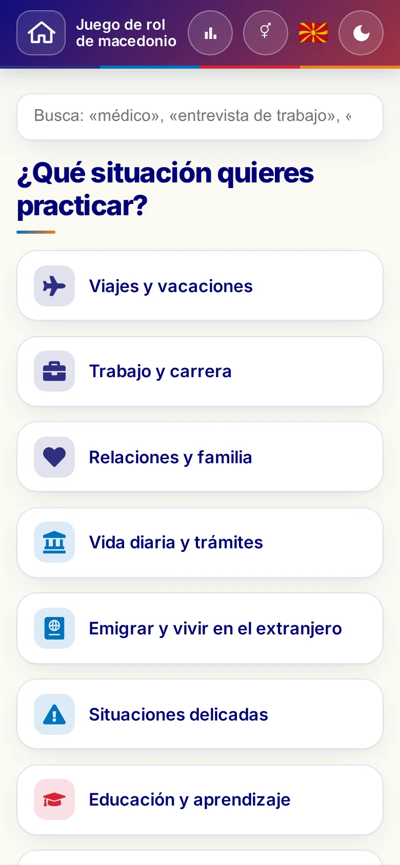 Móvil: los mundos temáticos de los juegos de rol.
