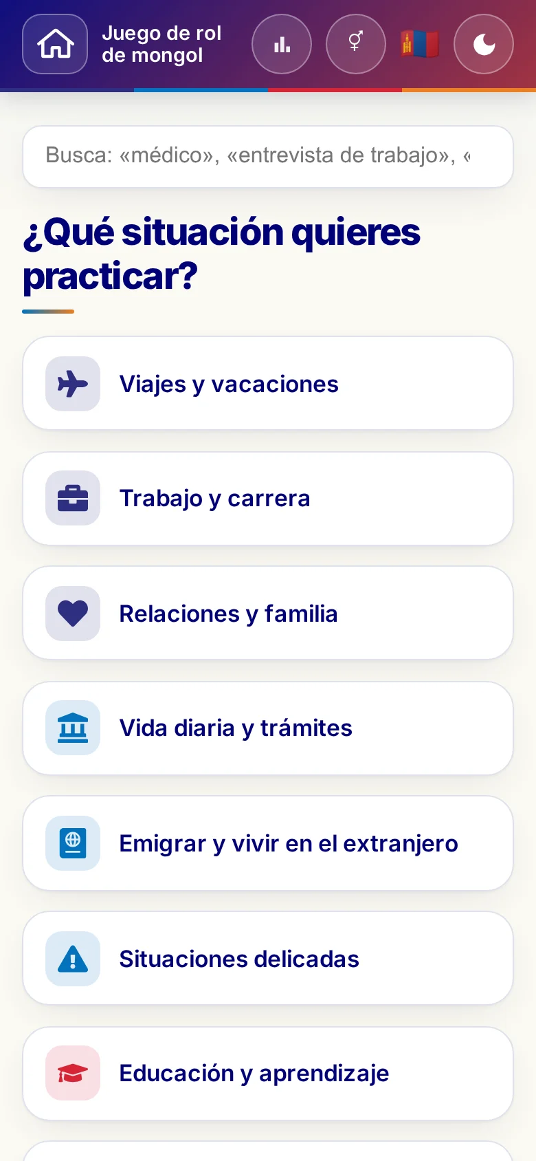 Móvil: los mundos temáticos de los juegos de rol.