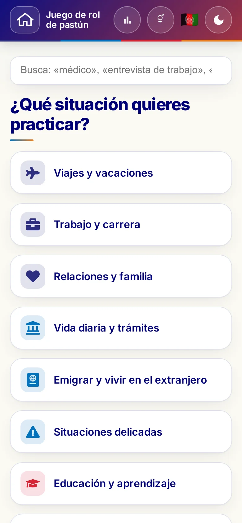Móvil: los mundos temáticos de los juegos de rol.