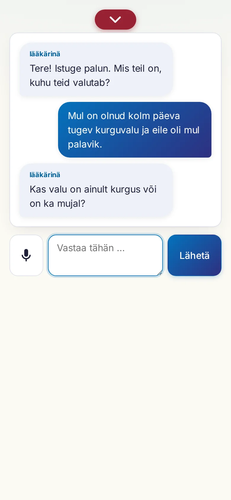 Puhelin: käynnissä oleva keskustelu mikrofonisyötteellä.