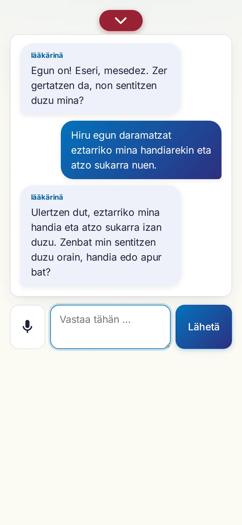 Puhelin: käynnissä oleva keskustelu mikrofonisyötteellä.