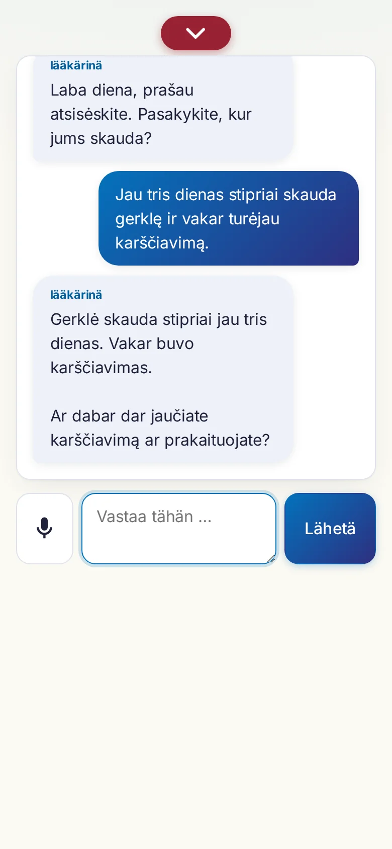 Puhelin: käynnissä oleva keskustelu mikrofonisyötteellä.