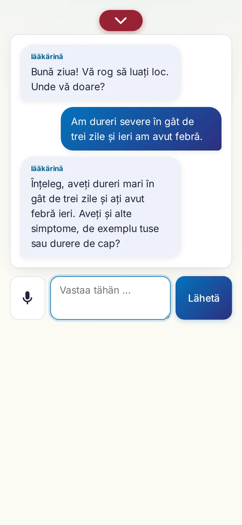 Puhelin: käynnissä oleva keskustelu mikrofonisyötteellä.