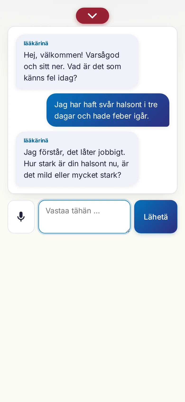 Puhelin: käynnissä oleva keskustelu mikrofonisyötteellä.