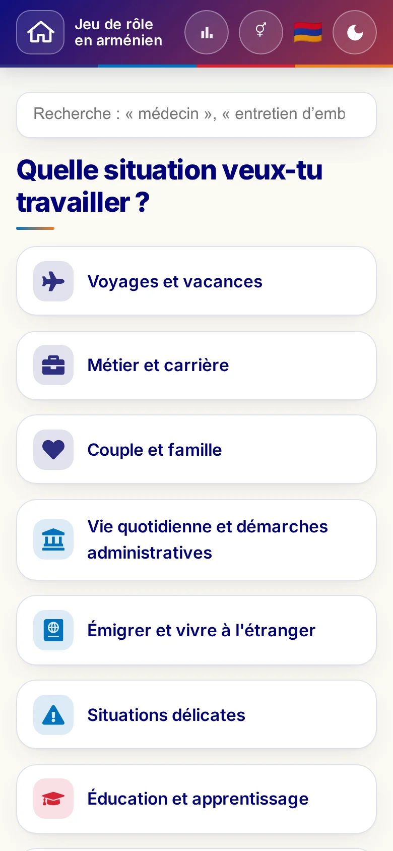 Mobile : les univers thématiques des jeux de rôle.
