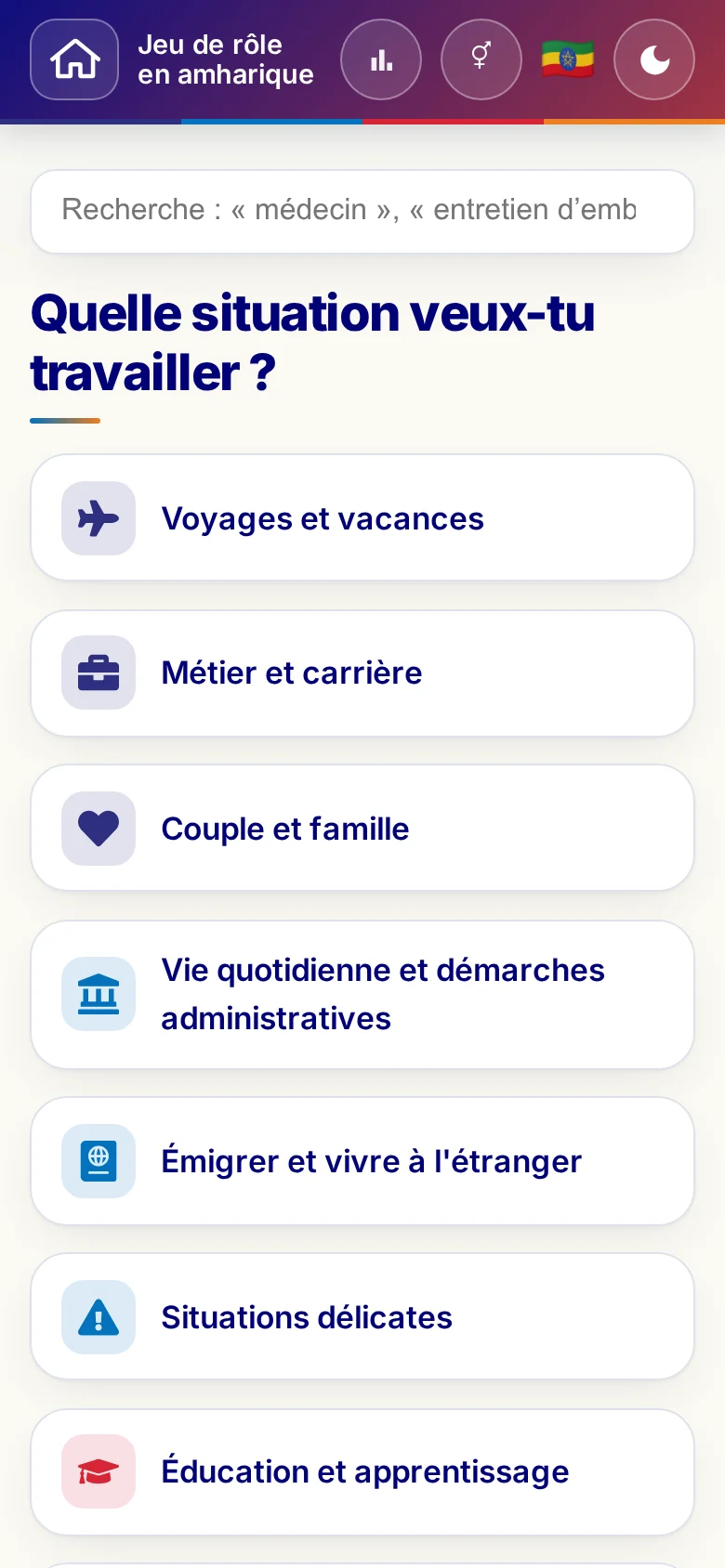 Mobile : les univers thématiques des jeux de rôle.