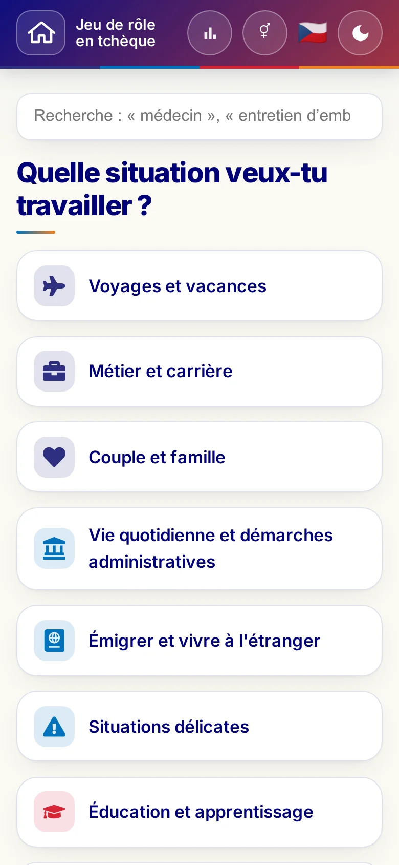 Mobile : les univers thématiques des jeux de rôle.
