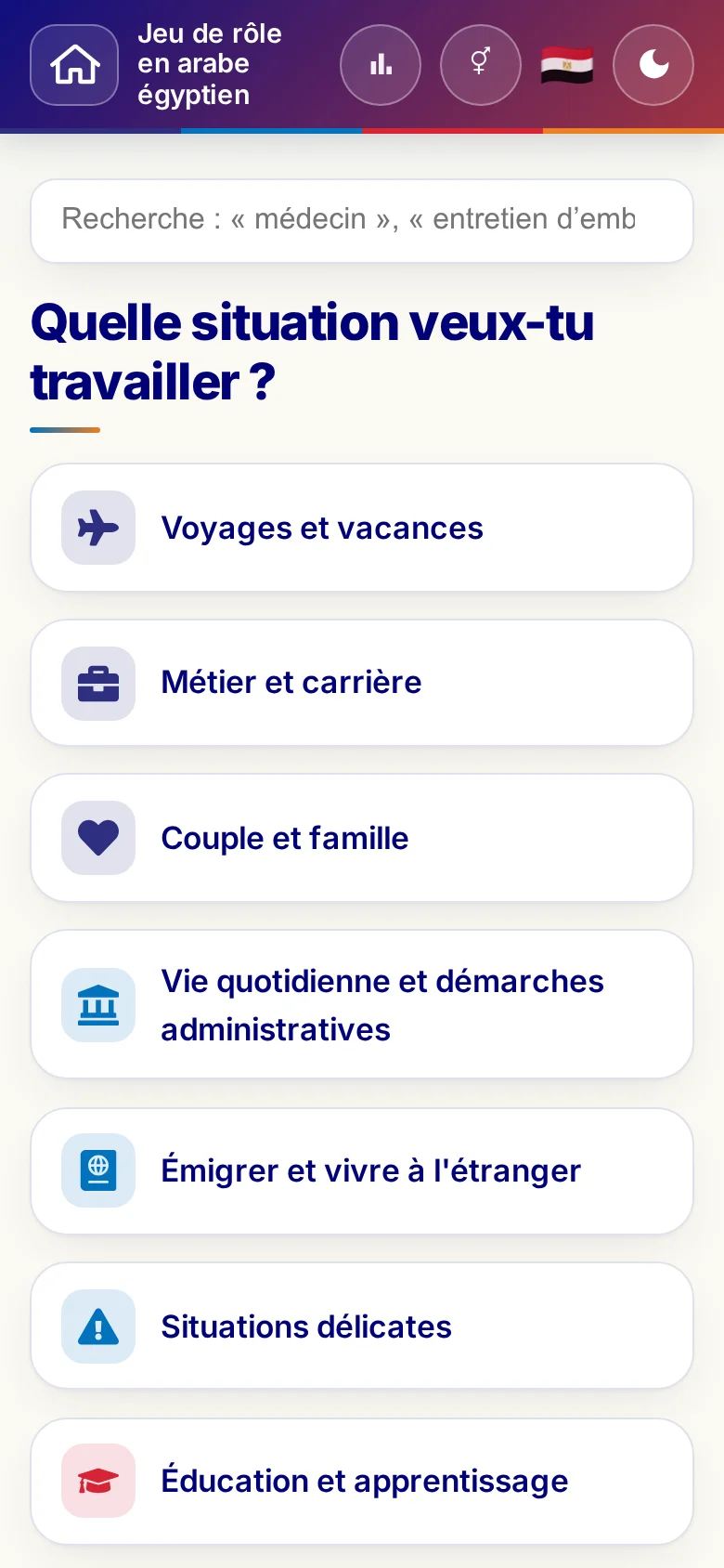 Mobile : les univers thématiques des jeux de rôle.