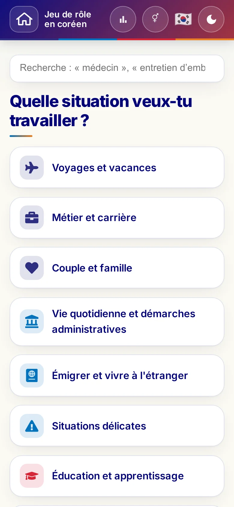 Mobile : les univers thématiques des jeux de rôle.