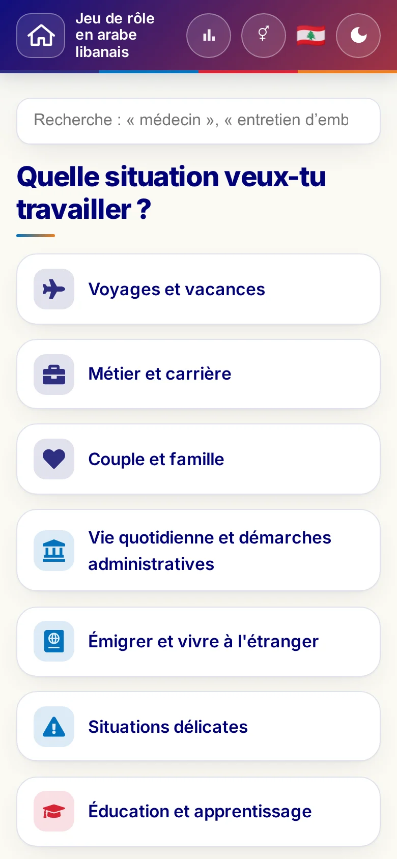 Mobile : les univers thématiques des jeux de rôle.