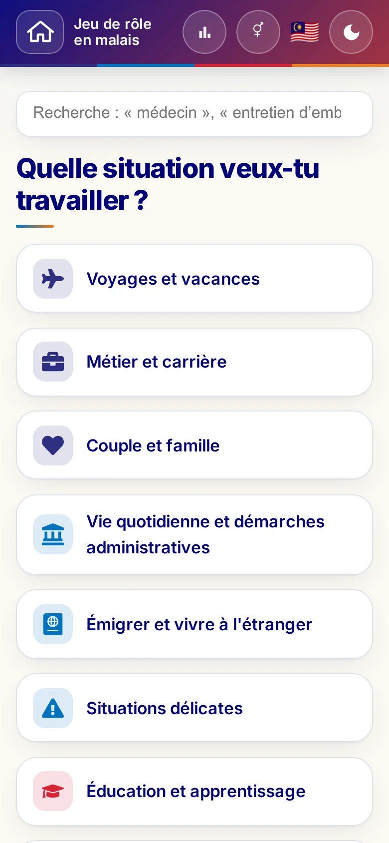Mobile : les univers thématiques des jeux de rôle.
