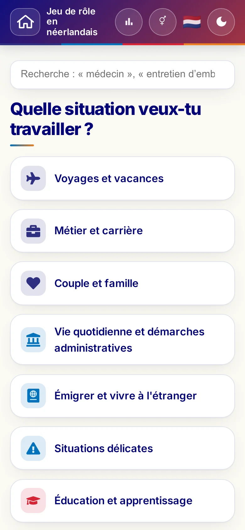 Mobile : les univers thématiques des jeux de rôle.