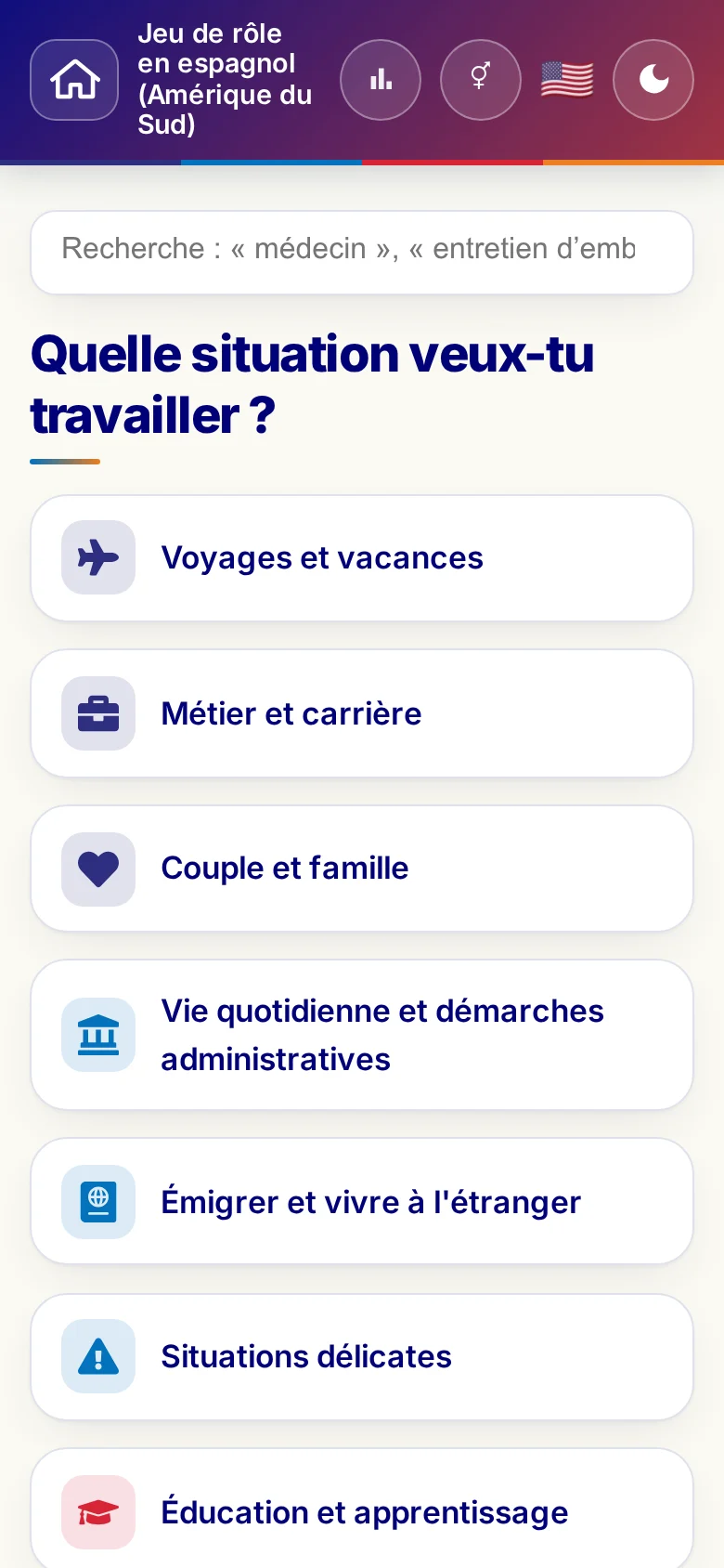Mobile : les univers thématiques des jeux de rôle.