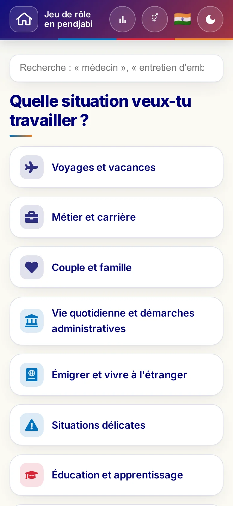 Mobile : les univers thématiques des jeux de rôle.