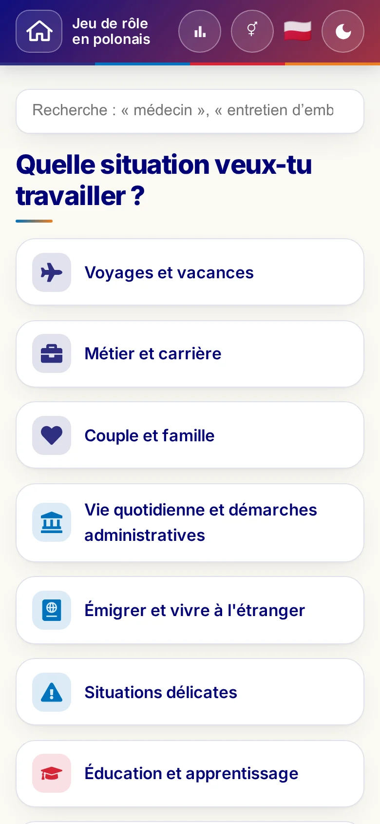Mobile : les univers thématiques des jeux de rôle.
