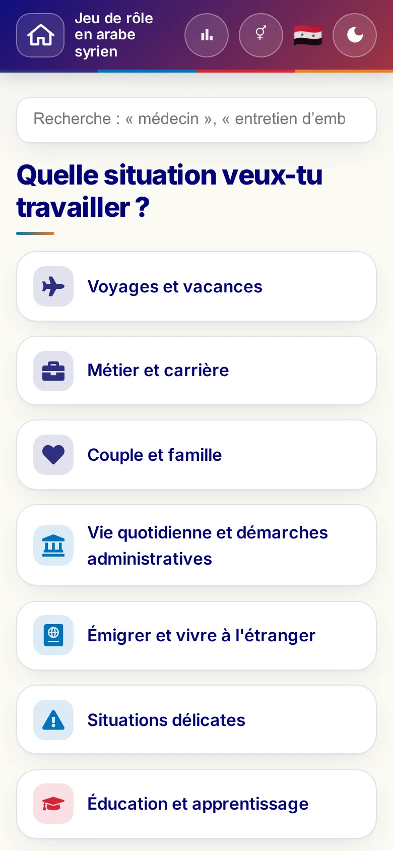 Mobile : les univers thématiques des jeux de rôle.
