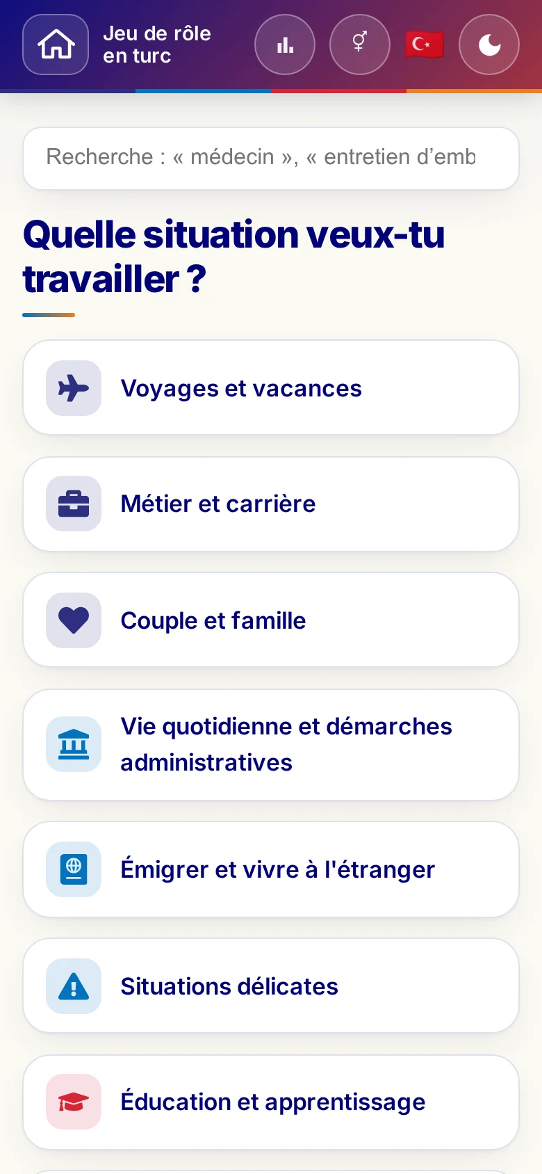 Mobile : les univers thématiques des jeux de rôle.