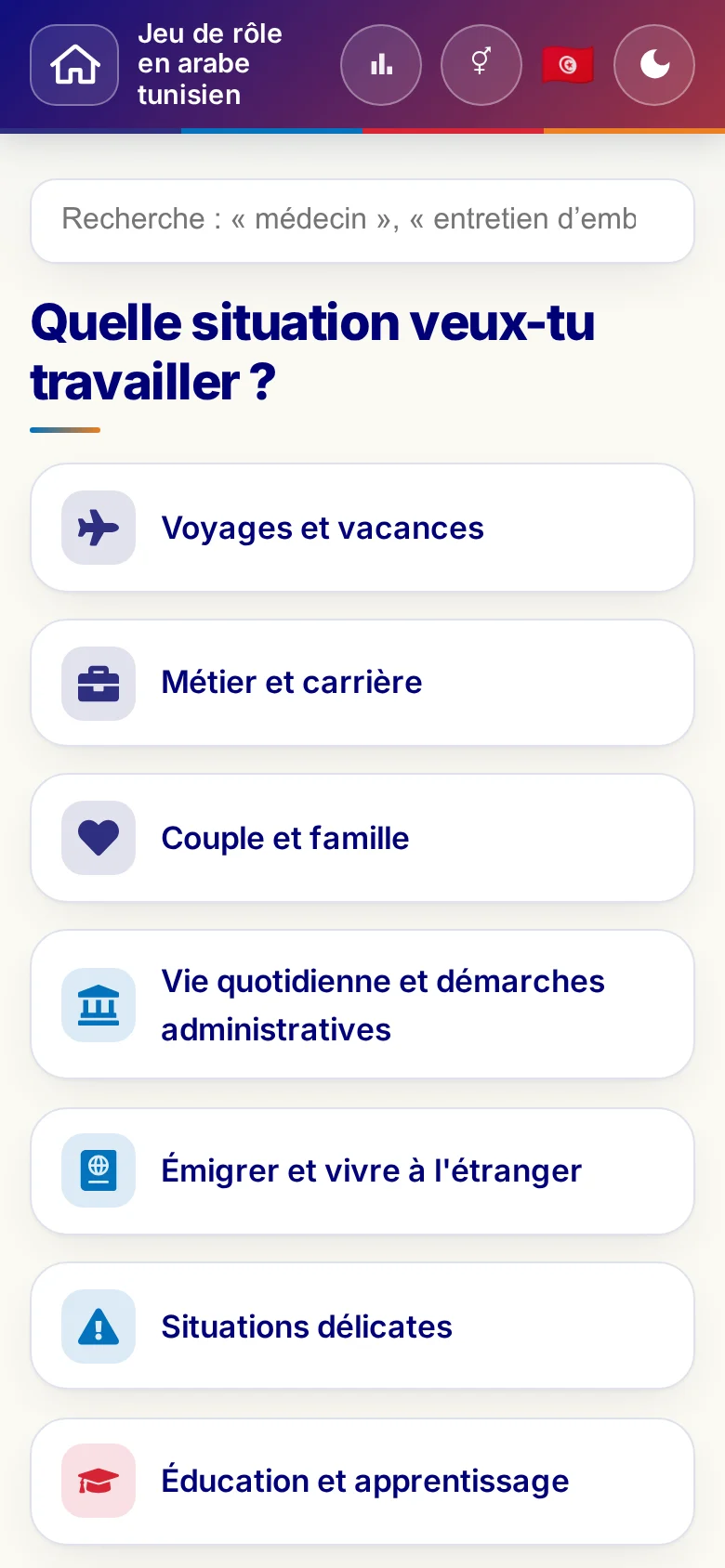 Mobile : les univers thématiques des jeux de rôle.