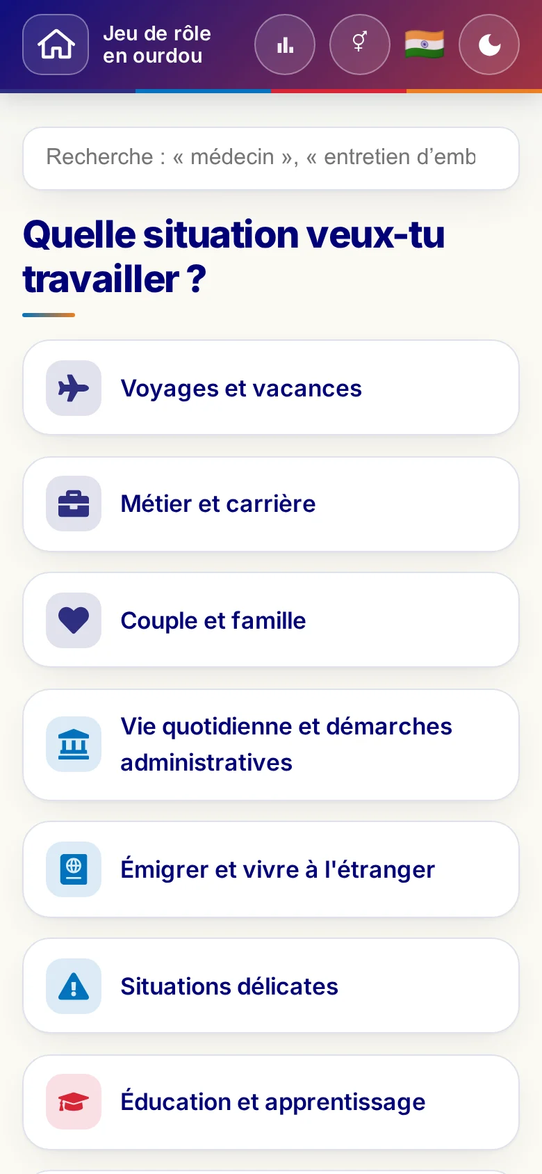 Mobile : les univers thématiques des jeux de rôle.