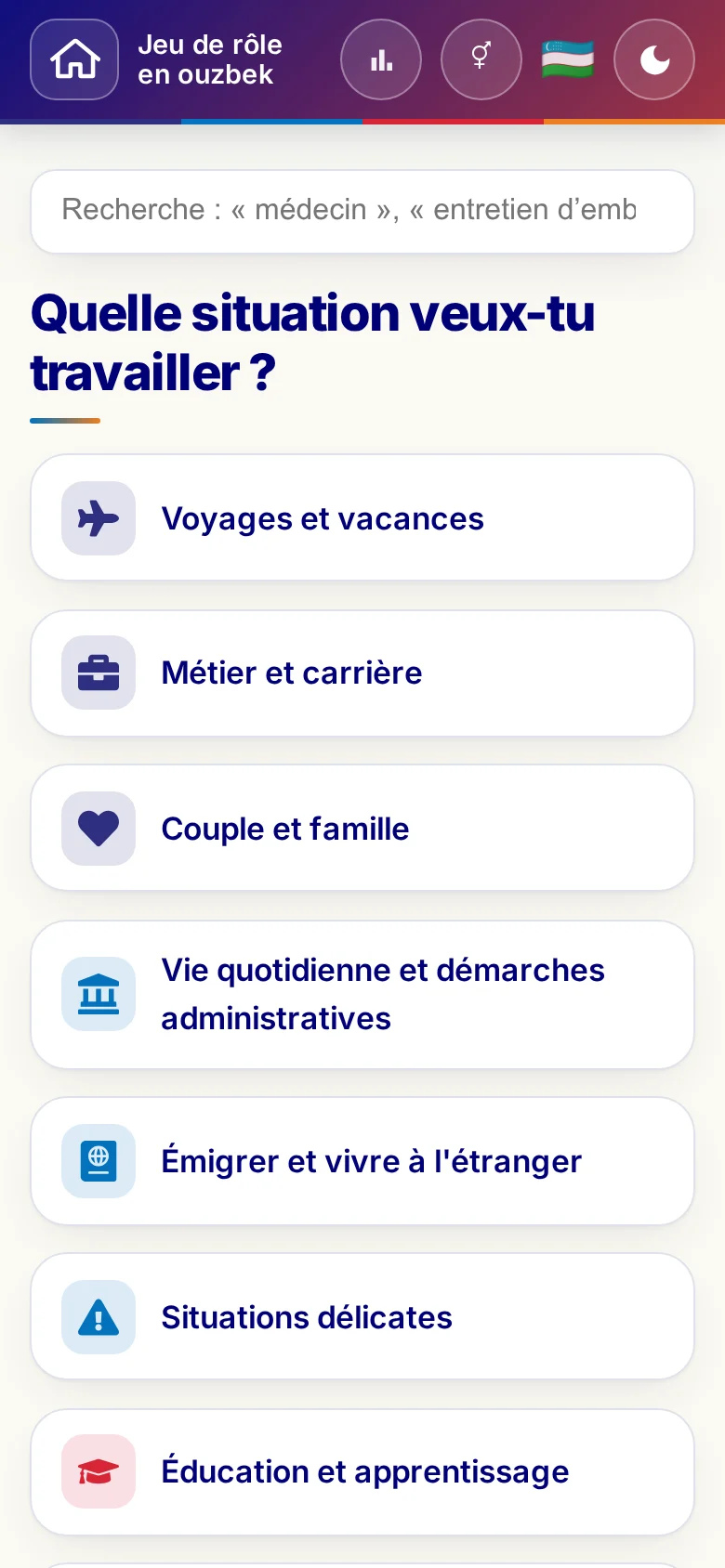 Mobile : les univers thématiques des jeux de rôle.