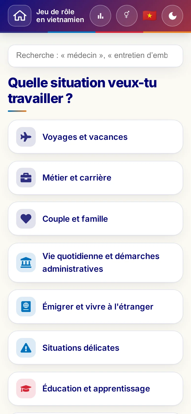 Mobile : les univers thématiques des jeux de rôle.