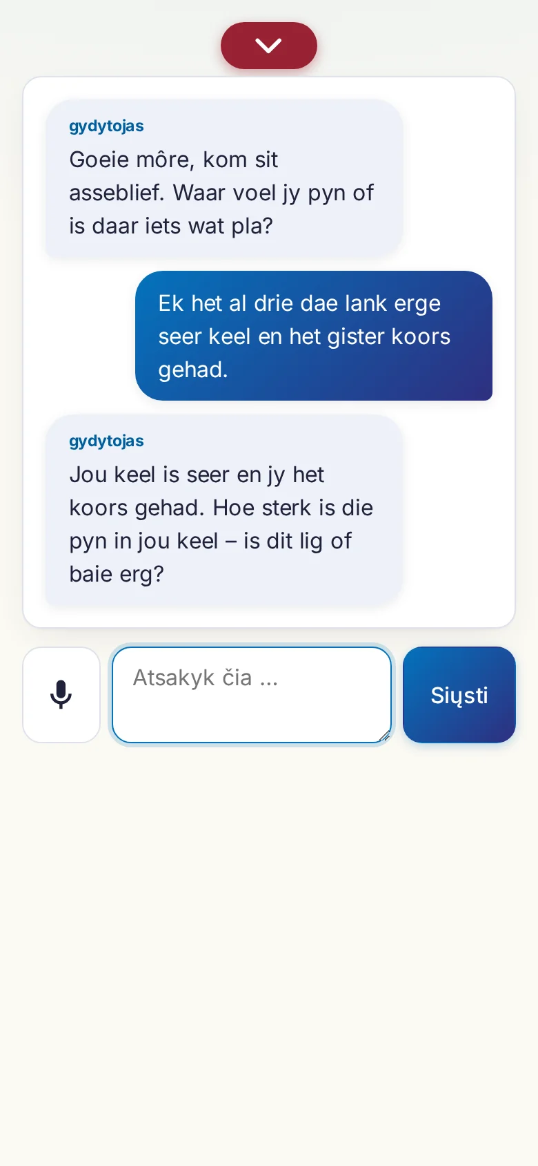 Telefonas: vykstantis pokalbis su įvestimi mikrofonu.