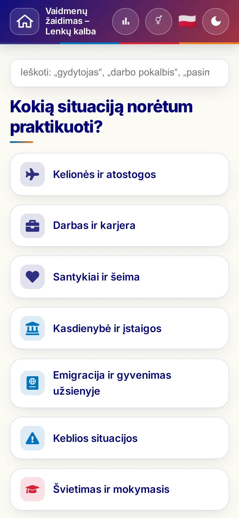 Telefonas: vaidmenų žaidimų teminiai pasauliai.
