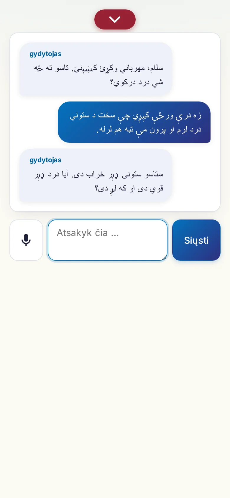 Telefonas: vykstantis pokalbis su įvestimi mikrofonu.