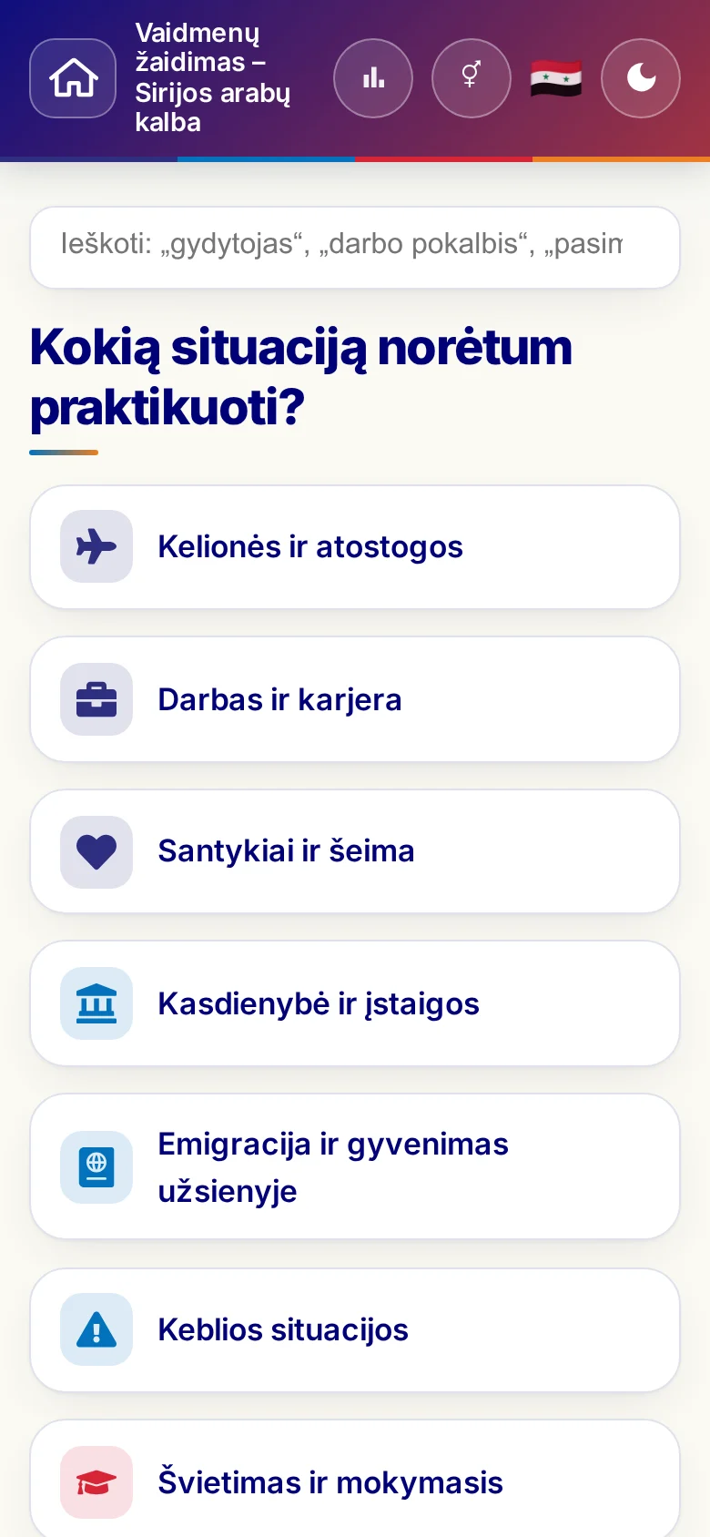 Telefonas: vaidmenų žaidimų teminiai pasauliai.