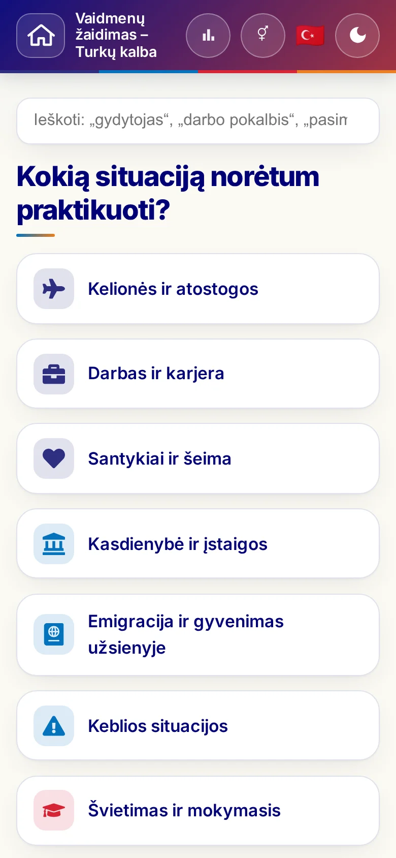 Telefonas: vaidmenų žaidimų teminiai pasauliai.