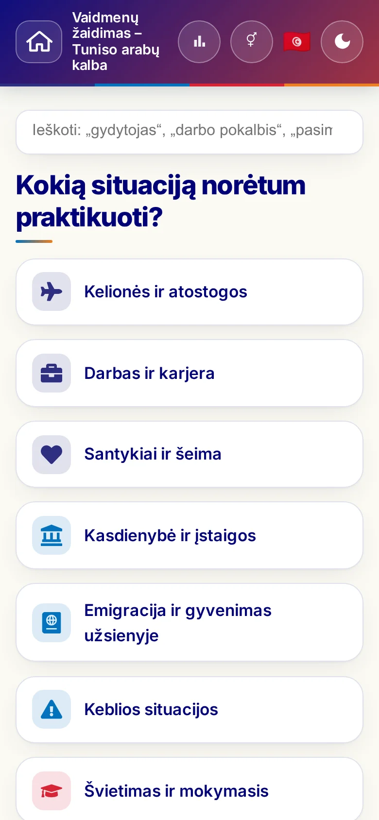 Telefonas: vaidmenų žaidimų teminiai pasauliai.