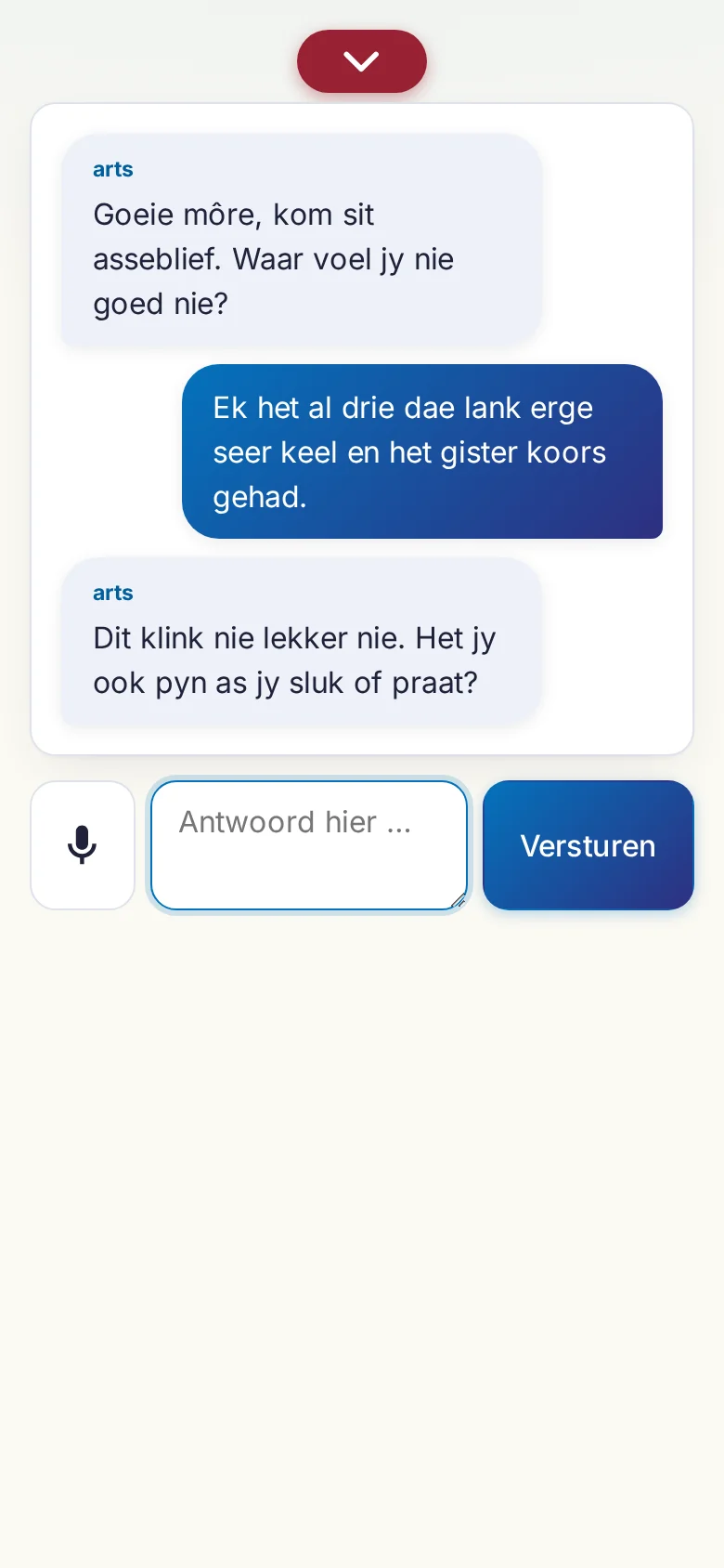 Telefoon: een lopend gesprek met invoer via de microfoon.