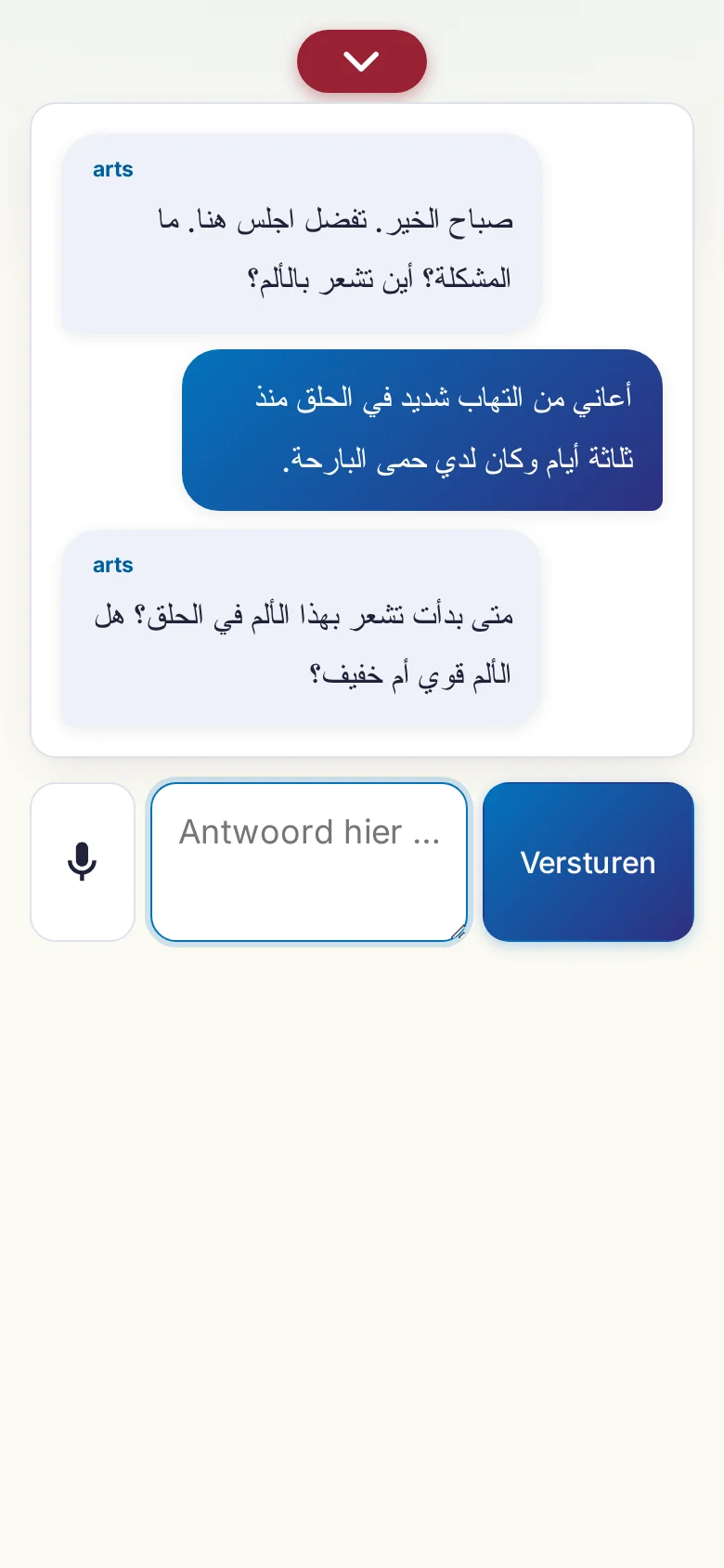 Telefoon: een lopend gesprek met invoer via de microfoon.