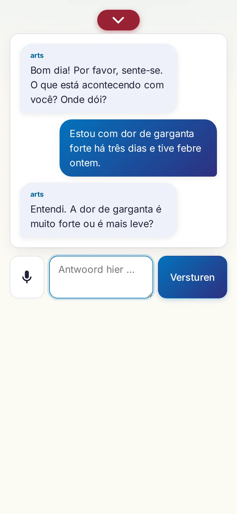Telefoon: een lopend gesprek met invoer via de microfoon.