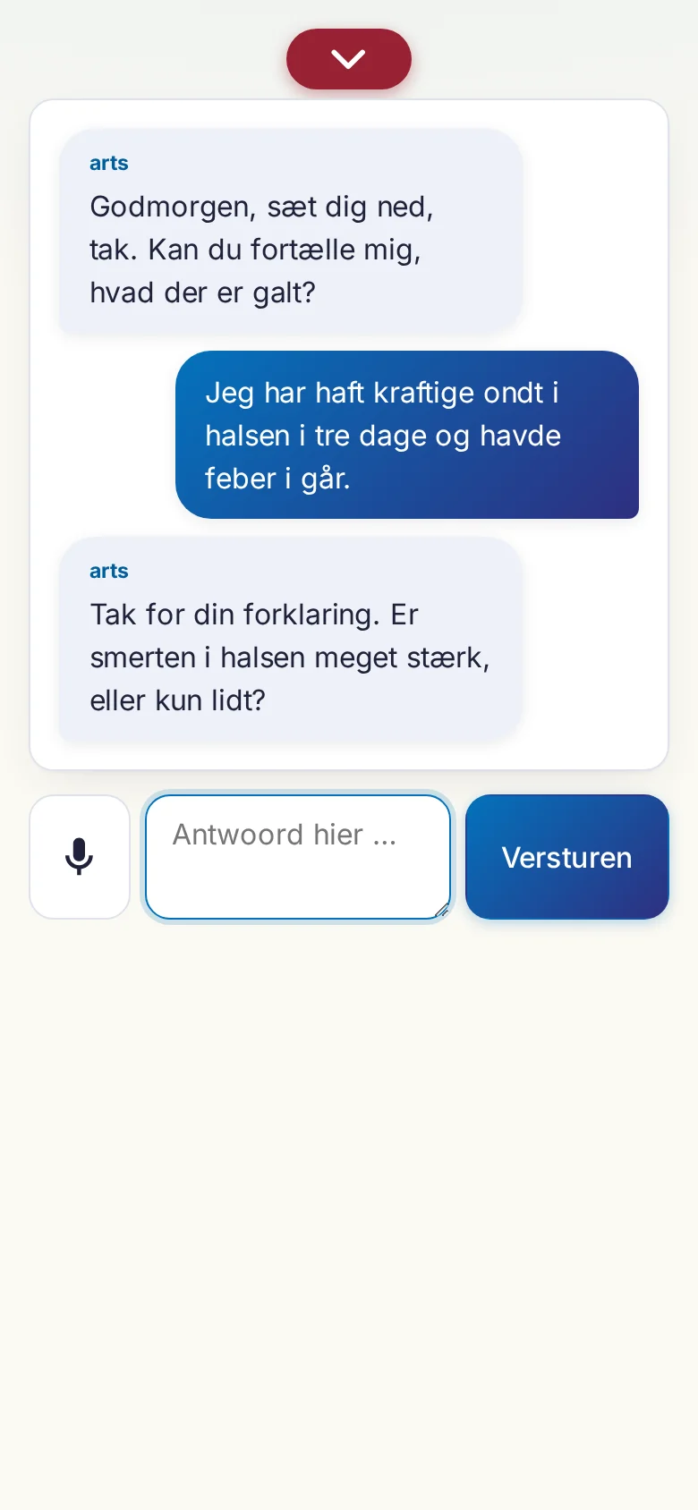 Telefoon: een lopend gesprek met invoer via de microfoon.