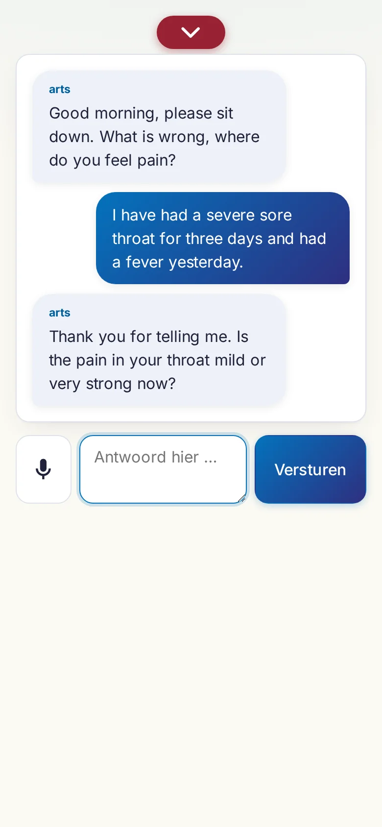 Telefoon: een lopend gesprek met invoer via de microfoon.