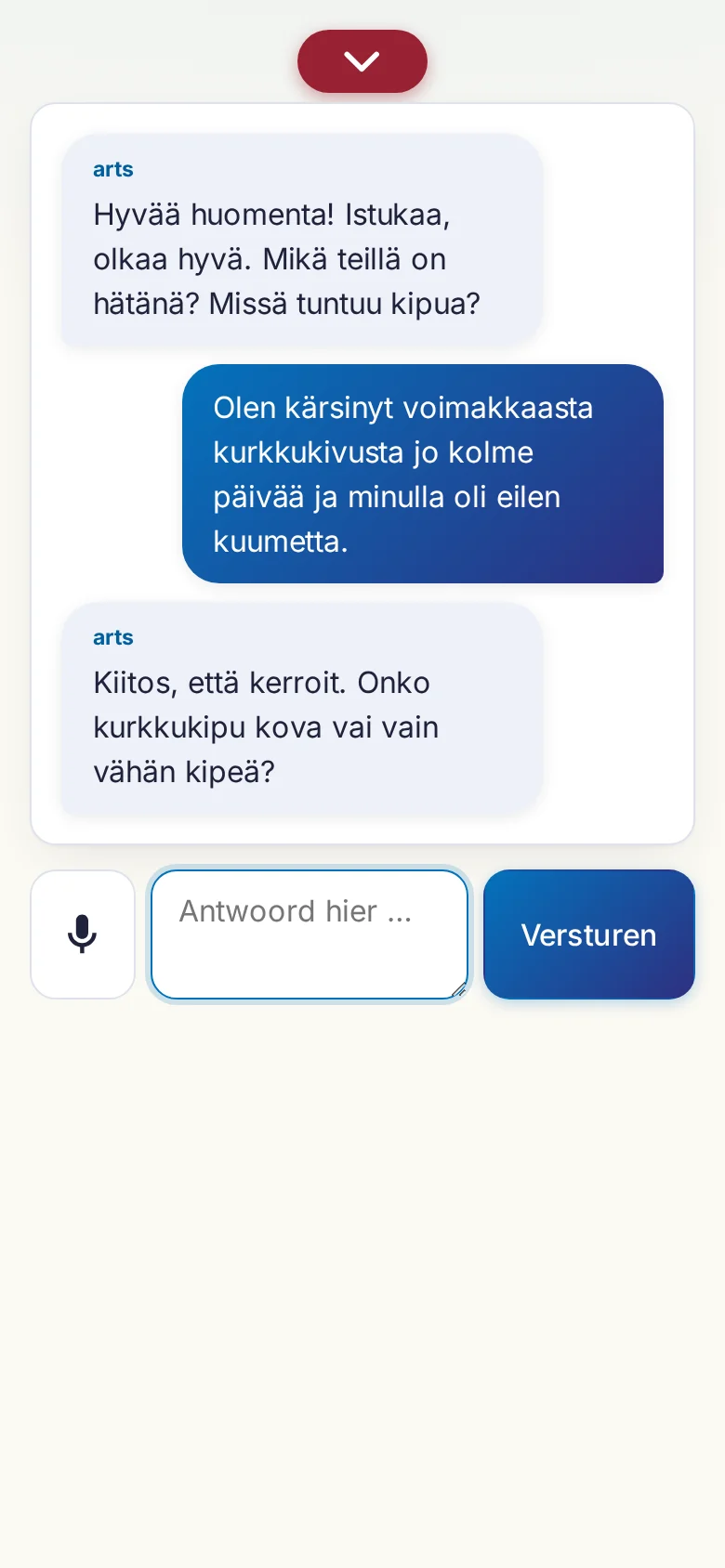 Telefoon: een lopend gesprek met invoer via de microfoon.