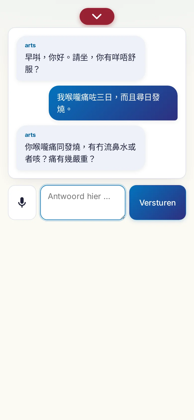 Telefoon: een lopend gesprek met invoer via de microfoon.