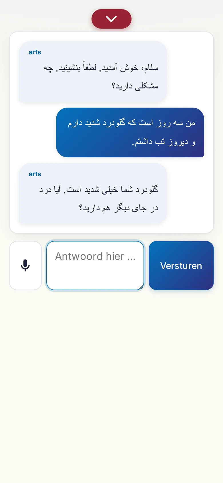 Telefoon: een lopend gesprek met invoer via de microfoon.