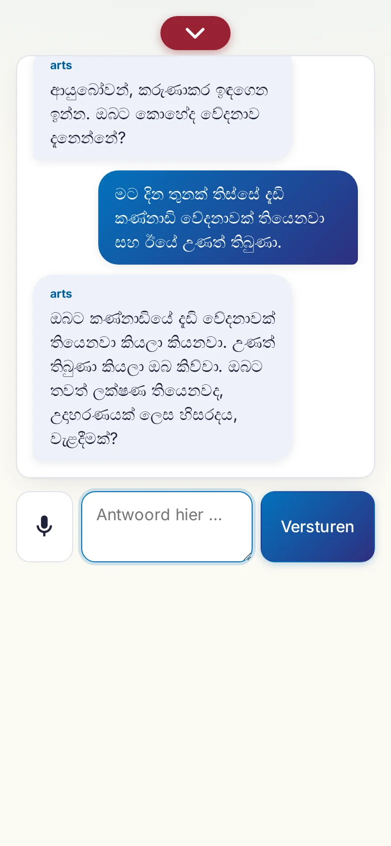 Telefoon: een lopend gesprek met invoer via de microfoon.