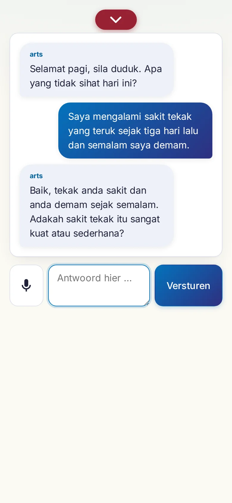 Telefoon: een lopend gesprek met invoer via de microfoon.