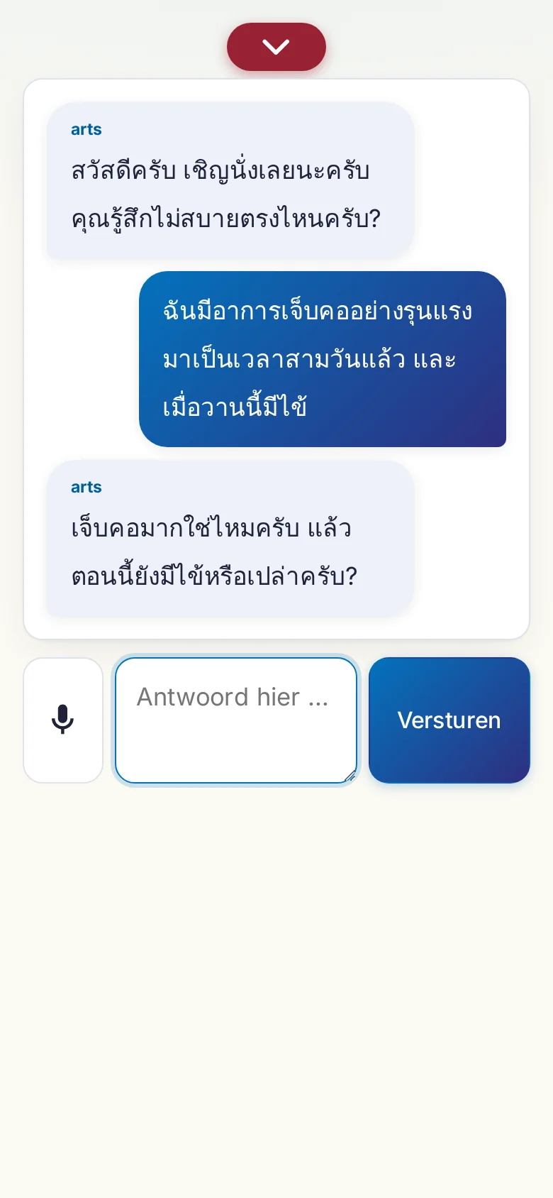Telefoon: een lopend gesprek met invoer via de microfoon.